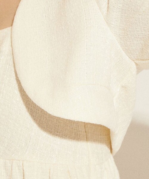 DEICY（デイシー）の「ツイードボレロミニドレス（ワンピース・レディース・アイボリー/ブラック・0/1）」の8枚目の写真