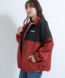 CONVERSE（コンバース）の「CONVERSE（コンバース）撥水配色パネル切替スタンドネックジャケットブルゾン/ライトアウター（ブルゾン・レディース）」
