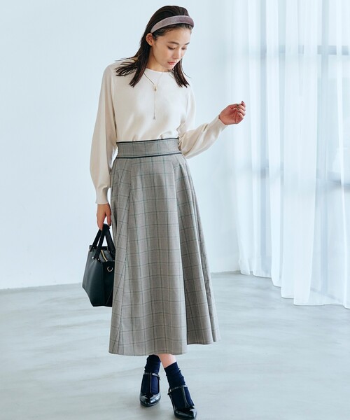 grove（グローブ）の「◆【洗える】大人気！毛玉軽減プルオーバーニット（ニット/セーター・レディース・オフホワイト/ホワイト系5/ライトブルー/ブラック/オレンジ・02/03/01/05/04）」の6枚目の写真