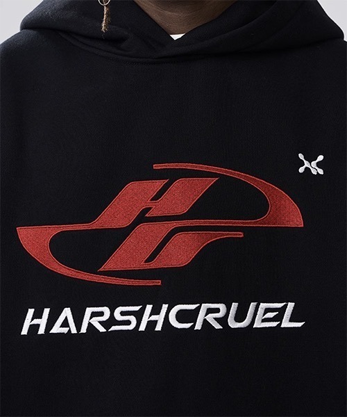 HARSH AND CRUEL(ハーシュアンドクルーエル)の「フロントロゴ プルオーバーパーカ HC23W3TP06【Harsh and Cruel】(パーカー・メンズ・ブラック/ホワイト・M/XL/L)」の12枚目の写真