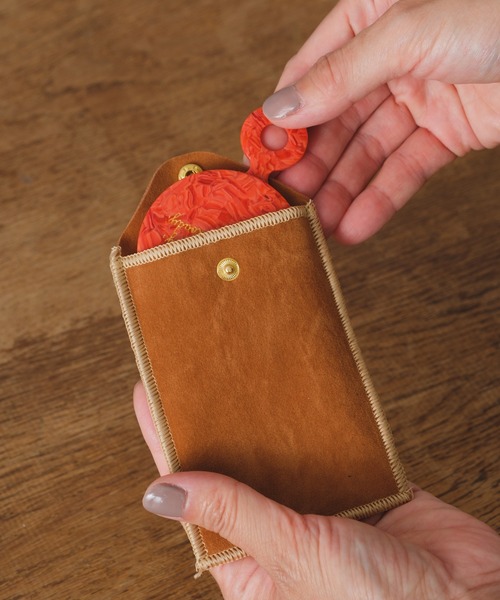 BIRTHDAY BAR（バースデイバー）の「アセチ コンパクトミラー（手鏡/メイクミラー・レディース・ブラウン/オレンジ/グリーン/アイボリー/ブラック/ブルー・フリー）」の10枚目の写真