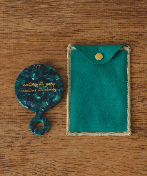 BIRTHDAY BAR（バースデイバー）の「アセチ コンパクトミラー（手鏡/メイクミラー・レディース・ブラウン/オレンジ/グリーン/アイボリー/ブラック/ブルー・フリー）」の17枚目の写真