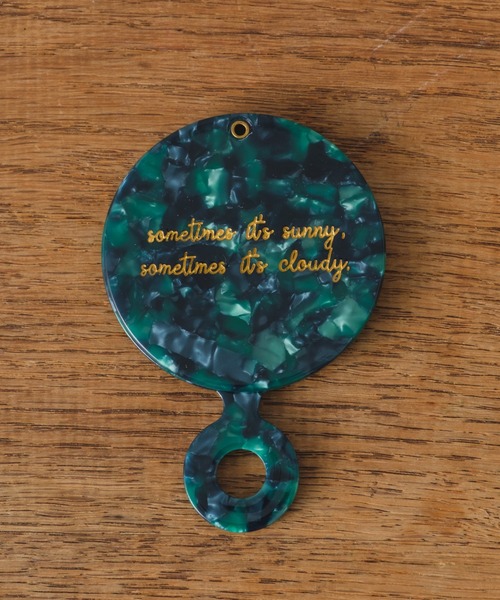 BIRTHDAY BAR（バースデイバー）の「アセチ コンパクトミラー（手鏡/メイクミラー・レディース・ブラウン/オレンジ/グリーン/アイボリー/ブラック/ブルー・フリー）」の18枚目の写真