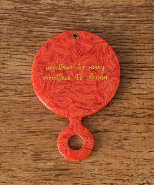 BIRTHDAY BAR（バースデイバー）の「アセチ コンパクトミラー（手鏡/メイクミラー・レディース・ブラウン/オレンジ/グリーン/アイボリー/ブラック/ブルー・フリー）」の9枚目の写真