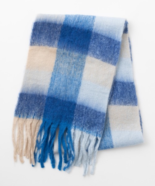 emonique（エモニーク）の「ボリューム フリンジ大判マフラー ブロックチェック ふわふわざっくり（マフラー・レディース・その他7/その他9/その他6/その他1/その他2/その他5/その他4/その他8/その他3/その他10・FREE）」の13枚目の写真