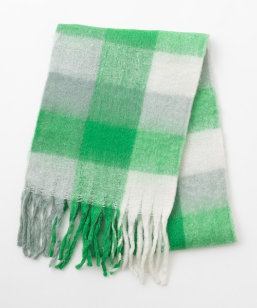 emonique（エモニーク）の「ボリューム フリンジ大判マフラー ブロックチェック ふわふわざっくり（マフラー・レディース・その他7/その他9/その他6/その他1/その他2/その他5/その他4/その他8/その他3/その他10・FREE）」の15枚目の写真