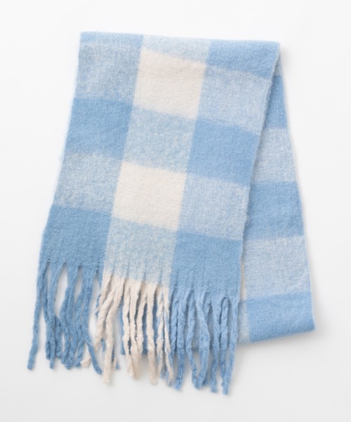 emonique（エモニーク）の「ボリューム フリンジ大判マフラー ブロックチェック ふわふわざっくり（マフラー・レディース・その他7/その他9/その他6/その他1/その他2/その他5/その他4/その他8/その他3/その他10・FREE）」の19枚目の写真