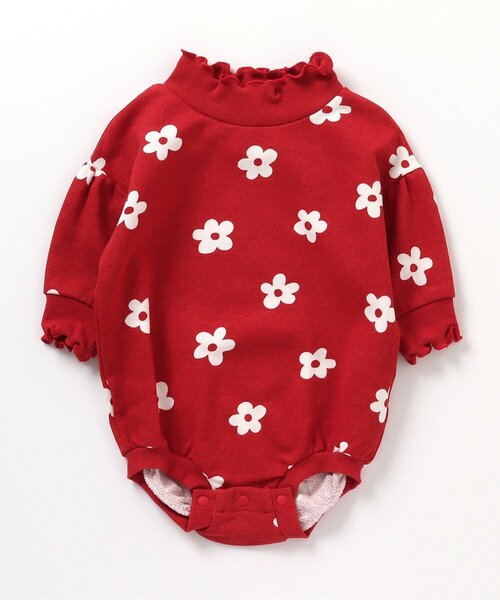 BREEZE（ブリーズ）の「【リンク】総柄ボディスーツ（肌着・キッズ・キャメル/アイボリー/ワインレッド・80/70）」の3枚目の写真