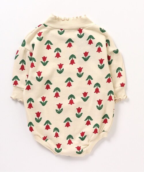 BREEZE（ブリーズ）の「【リンク】総柄ボディスーツ（肌着・キッズ・キャメル/アイボリー/ワインレッド・80/70）」の7枚目の写真