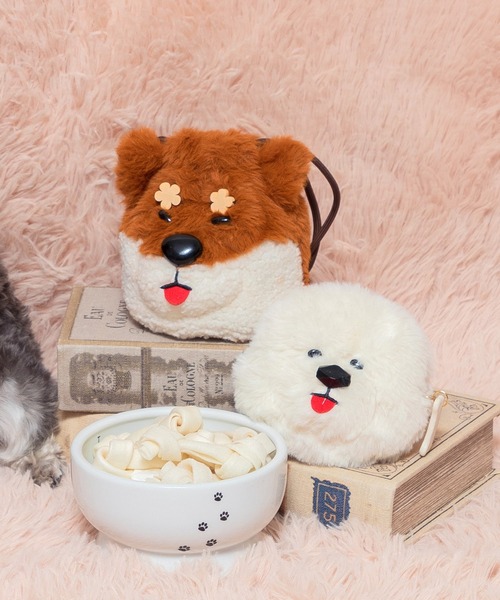 ACCOMMODE（アコモデ）の「ドッグファー巾着ポーチ（ポーチ・レディース・その他3/その他2/その他1・FREE）」の4枚目の写真