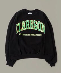 2-9D5 ワイドシルエット ロゴ リバーシブル スウェット CLARKSON