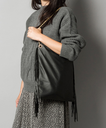 AMERICAN RAG CIE | AMERICAN RAG CIE2WAYフリンジレザー×ゴールドチェーンバッグ/202-AFH-AR-015【WEB限定】(ショルダーバッグ)
