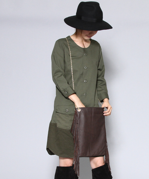 AMERICAN RAG CIE（アメリカンラグシー）の「AMERICAN RAG CIE2WAYフリンジレザー×ゴールドチェーンバッグ/202-AFH-AR-015【WEB限定】（ショルダーバッグ・レディース・ブラウン/ブラック・FREE）」の12枚目の写真