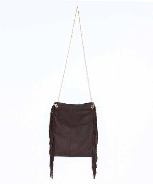 AMERICAN RAG CIE（アメリカンラグシー）の「AMERICAN RAG CIE2WAYフリンジレザー×ゴールドチェーンバッグ/202-AFH-AR-015【WEB限定】（ショルダーバッグ・レディース・ブラウン/ブラック・FREE）」の5枚目の写真