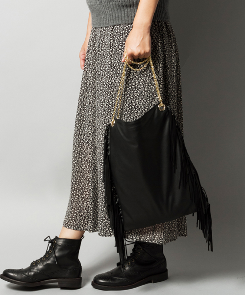 AMERICAN RAG CIE（アメリカンラグシー）の「AMERICAN RAG CIE2WAYフリンジレザー×ゴールドチェーンバッグ/202-AFH-AR-015【WEB限定】（ショルダーバッグ・レディース・ブラウン/ブラック・FREE）」の18枚目の写真