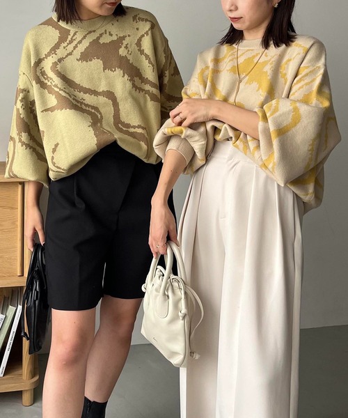 CAPRICIEUX LE'MAGE（カプリシューレマージュ）の「【WEB限定】マーブルプルオーバー（ニット/セーター・レディース・グリーン系その他/イエロー・FREE）」の19枚目の写真