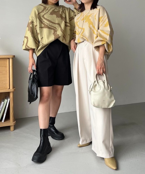 CAPRICIEUX LE'MAGE（カプリシューレマージュ）の「【WEB限定】マーブルプルオーバー（ニット/セーター・レディース・グリーン系その他/イエロー・FREE）」の20枚目の写真