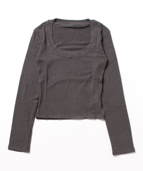 Jasmine Grandiflorum(ジャスミングランディフローラム)の「【Jasmine】ラウンドネックシンプル長袖カットソー(Tシャツ/カットソー・レディース・グレー/ブラック/ベージュ/ブルー/ブラウン・FREE)」の16枚目の写真