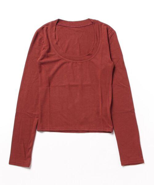 Jasmine Grandiflorum(ジャスミングランディフローラム)の「【Jasmine】ラウンドネックシンプル長袖カットソー(Tシャツ/カットソー・レディース・グレー/ブラック/ベージュ/ブルー/ブラウン・FREE)」の18枚目の写真