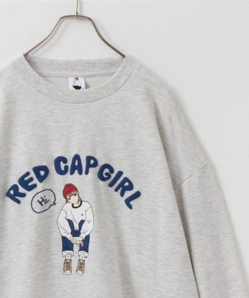 Red Cap Girl（レッドキャプガール）の「RED CAP GIRL 裏毛発泡プリントトレーナー（スウェット・メンズ・チャコール/アイボリー/グレー/ブルー・L/M）」の3枚目の写真