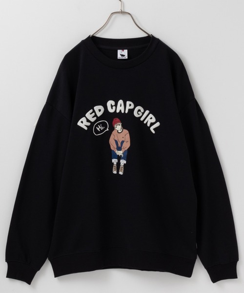 Red Cap Girl（レッドキャプガール）の「RED CAP GIRL 裏毛発泡プリントトレーナー（スウェット・メンズ・チャコール/アイボリー/グレー/ブルー・L/M）」の12枚目の写真