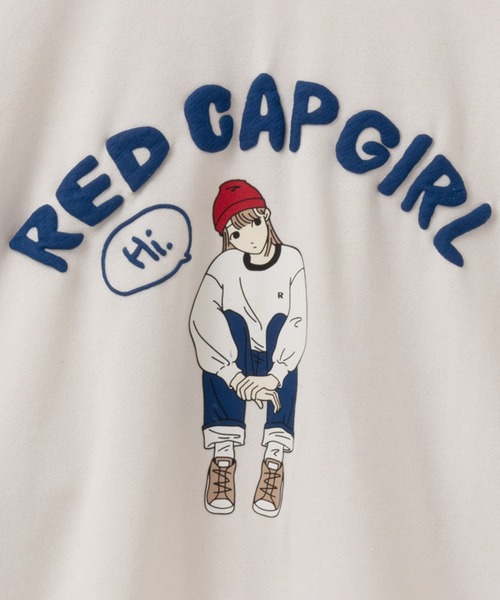 Red Cap Girl（レッドキャプガール）の「RED CAP GIRL 裏毛発泡プリントトレーナー（スウェット・メンズ・チャコール/アイボリー/グレー/ブルー・L/M）」の6枚目の写真