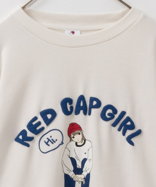 Red Cap Girl（レッドキャプガール）の「RED CAP GIRL 裏毛発泡プリントトレーナー（スウェット・メンズ・チャコール/アイボリー/グレー/ブルー・L/M）」の9枚目の写真