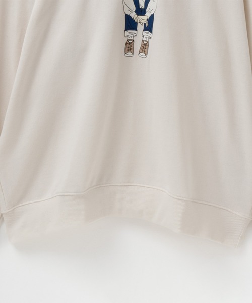 Red Cap Girl（レッドキャプガール）の「RED CAP GIRL 裏毛発泡プリントトレーナー（スウェット・メンズ・チャコール/アイボリー/グレー/ブルー・L/M）」の7枚目の写真