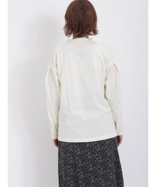Samansa Mos2（サマンサ モスモス）の「【保湿】しっとり袖山タックハイネックTシャツ（Tシャツ/カットソー・レディース・オフホワイト/モカ/チャコールグレー・F）」の20枚目の写真