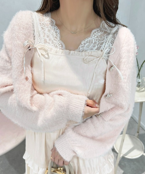 apres jour(アプレジュール)の「シャイニークロスキャミワンピース【ZOZOTOWN限定アイテム】(ワンピース・レディース・ブラック/サックスブルー/アイボリー・X-LARGE/フリー)」の7枚目の写真
