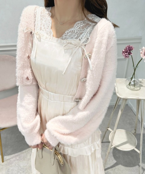 apres jour(アプレジュール)の「シャイニークロスキャミワンピース【ZOZOTOWN限定アイテム】(ワンピース・レディース・ブラック/サックスブルー/アイボリー・X-LARGE/フリー)」の8枚目の写真
