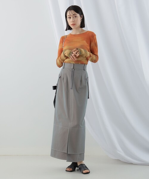 Ray BEAMS（レイビームス）の「Ray BEAMS / グラデーション プリント Tシャツ（Tシャツ/カットソー・レディース・オレンジ/ブルー・ONE SIZE）」の3枚目の写真