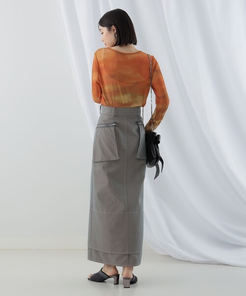 Ray BEAMS（レイビームス）の「Ray BEAMS / グラデーション プリント Tシャツ（Tシャツ/カットソー・レディース・オレンジ/ブルー・ONE SIZE）」の4枚目の写真