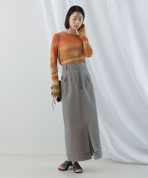 Ray BEAMS（レイビームス）の「Ray BEAMS / グラデーション プリント Tシャツ（Tシャツ/カットソー・レディース・オレンジ/ブルー・ONE SIZE）」の5枚目の写真