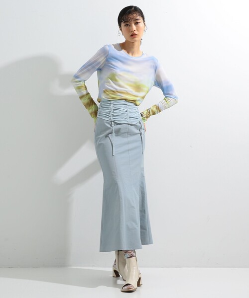 Ray BEAMS（レイビームス）の「Ray BEAMS / グラデーション プリント Tシャツ（Tシャツ/カットソー・レディース・オレンジ/ブルー・ONE SIZE）」の17枚目の写真