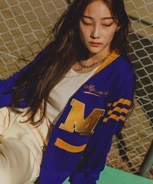 My sugar Babe（マイシュガーベイブ）の「msb letterd cardigan / MSB 