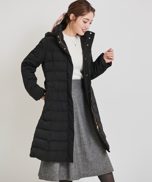 LAISSE PASSE(レッセパッセ)の「ロングダウンコート(ダウンジャケット/コート・レディース・ブラック/アイボリー/スモークピンク・SMALL/MEDIUM)」の4枚目の写真