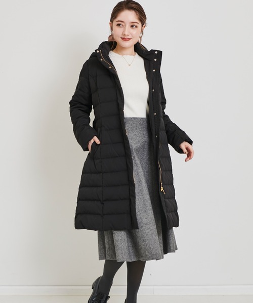 LAISSE PASSE(レッセパッセ)の「ロングダウンコート(ダウンジャケット/コート・レディース・ブラック/アイボリー/スモークピンク・SMALL/MEDIUM)」の5枚目の写真