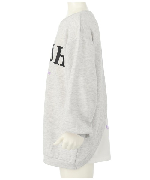 ANAP kids（アナップキッズ）の「バックレイヤード風裏毛スウェットチュニック（スウェット・キッズ・ブラック/ラベンダー/ライトグレー・130cm/110cm/120cm）」の15枚目の写真