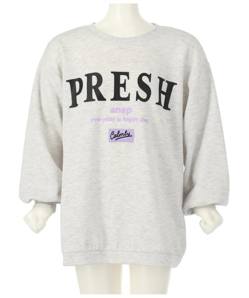 ANAP kids（アナップキッズ）の「バックレイヤード風裏毛スウェットチュニック（スウェット・キッズ・ブラック/ラベンダー/ライトグレー・130cm/110cm/120cm）」の13枚目の写真