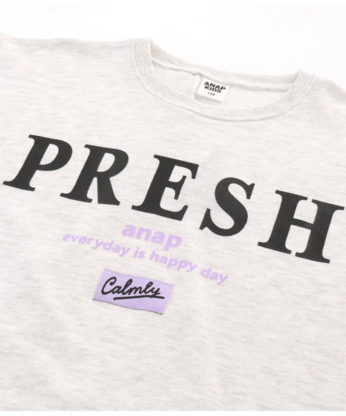 ANAP kids（アナップキッズ）の「バックレイヤード風裏毛スウェットチュニック（スウェット・キッズ・ブラック/ラベンダー/ライトグレー・130cm/110cm/120cm）」の17枚目の写真