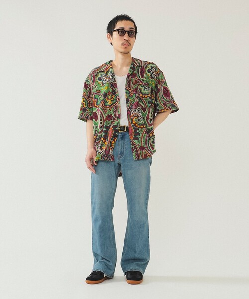 BEAMS（ビームス）の「BEAMS / プリント ルーズ オープンカラーシャツ（シャツ/ブラウス・メンズ・ライム/パープル・SMALL/MEDIUM/LARGE/X-LARGE）」の16枚目の写真