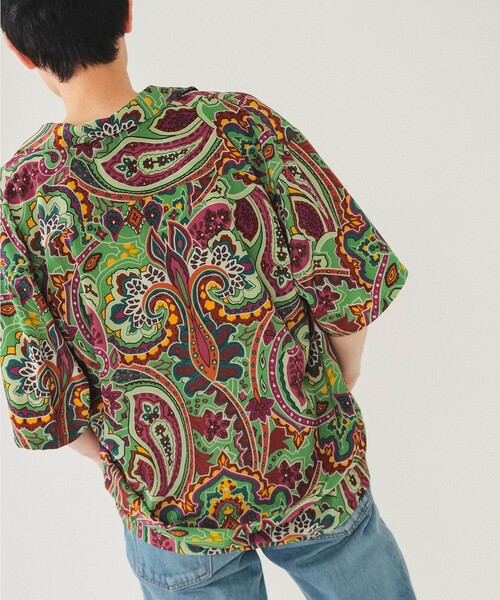 BEAMS（ビームス）の「BEAMS / プリント ルーズ オープンカラーシャツ（シャツ/ブラウス・メンズ・ライム/パープル・SMALL/MEDIUM/LARGE/X-LARGE）」の11枚目の写真