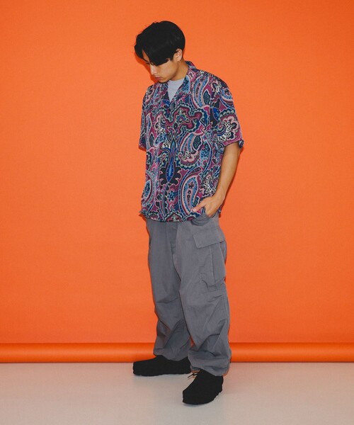 BEAMS（ビームス）の「BEAMS / プリント ルーズ オープンカラーシャツ（シャツ/ブラウス・メンズ・ライム/パープル・SMALL/MEDIUM/LARGE/X-LARGE）」の13枚目の写真