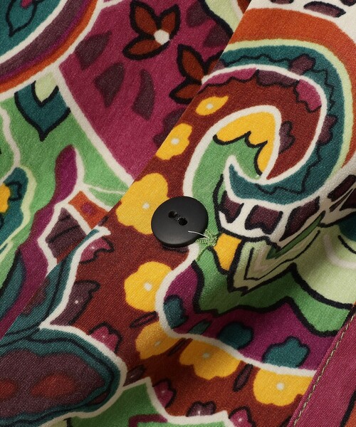 BEAMS（ビームス）の「BEAMS / プリント ルーズ オープンカラーシャツ（シャツ/ブラウス・メンズ・ライム/パープル・SMALL/MEDIUM/LARGE/X-LARGE）」の7枚目の写真