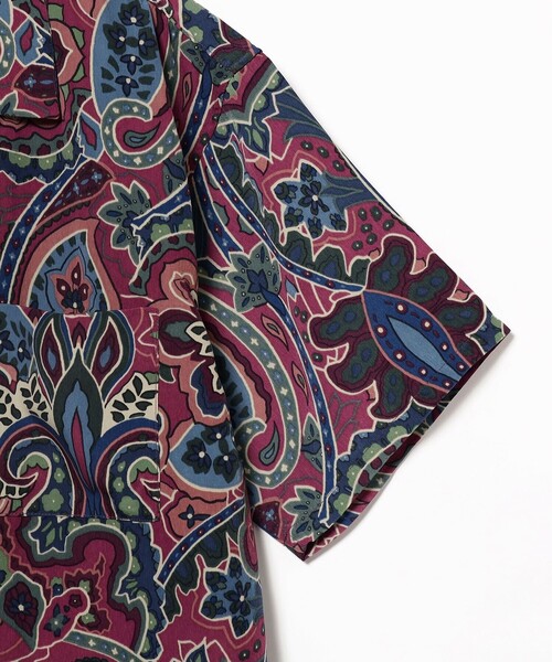 BEAMS（ビームス）の「BEAMS / プリント ルーズ オープンカラーシャツ（シャツ/ブラウス・メンズ・ライム/パープル・SMALL/MEDIUM/LARGE/X-LARGE）」の3枚目の写真