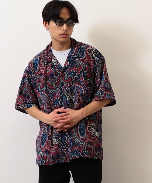BEAMS（ビームス）の「BEAMS / プリント ルーズ オープンカラーシャツ（シャツ/ブラウス・メンズ・ライム/パープル・SMALL/MEDIUM/LARGE/X-LARGE）」の18枚目の写真