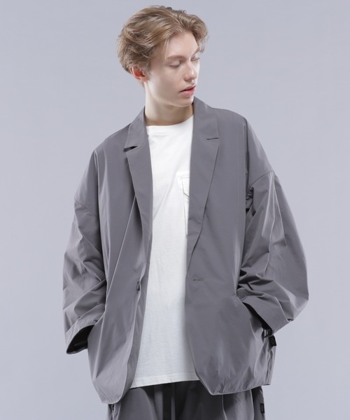 MANASTASH（マナスタッシュ）の「MANASTASH/マナスタッシュ/EXTRA MILE 1B JACKET/エクストラマイル　1ボタンジャケット（テーラードジャケット・メンズ・ブラック/グレー・M/L）」の2枚目の写真