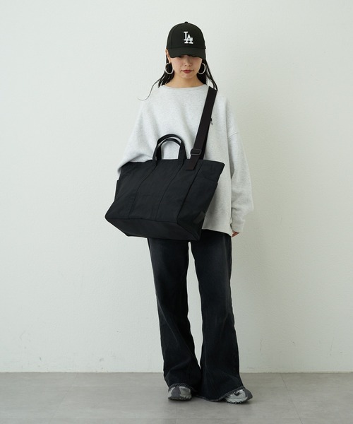 russet（ラシット）の「【WEB限定】2wayビッグトートバッグ(CE-1231-WEB)（トートバッグ・レディース・ブラック/ベージュ・FREE）」の11枚目の写真