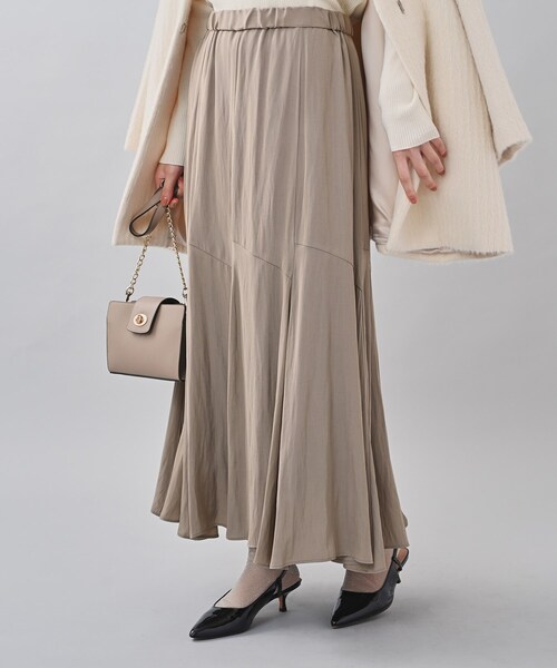 セール】【人気スカート！／洗える】メロウパウダー ロングスカート  